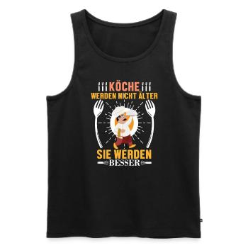 Chefkoch Geburtstag Freund Vater Papa Koch Spruch - Männer Premium Bio Tank Top - Schwarz - Vorne - Michal (187cm)