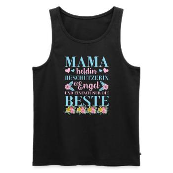 Mama Heldin Beschützerin Engel Die Beste Mutter - Männer Premium Bio Tank Top - Schwarz - Vorne - Michal (187cm)