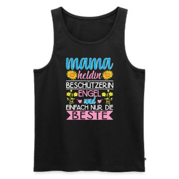 Mama Heldin Beschützerin Engel Die Beste Mutter - Männer Premium Bio Tank Top - Schwarz - Vorne - Michal (187cm)