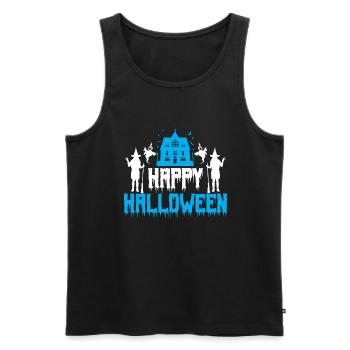 Bonne tenue d’Halloween pour le 31 octobre - Débardeur bio Premium Homme - noir - Devant - AI Model Male 178 light (178cm)