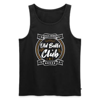 Tenue d’anniversaire officielle du Old Balls Club pour - Débardeur bio Premium Homme - noir - Devant - Michal (187cm)