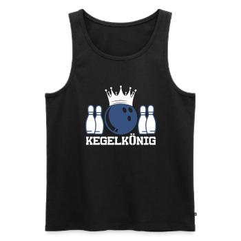 Kegelkönig Kegel Trikot Kegeln Trophäe Kegelgruppe - Männer Premium Bio Tank Top - Schwarz - Vorne - Michal (187cm)
