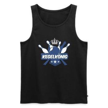 Kegelkönig Kegel Trikot Kegeln Trophäe Kegelgruppe - Männer Premium Bio Tank Top - Schwarz - Vorne - Michal (187cm)