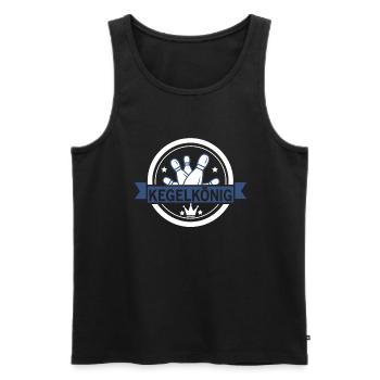 Kegelkönig Kegel Trikot Kegeln Trophäe Kegelgruppe - Männer Premium Bio Tank Top - Schwarz - Vorne - Michal (187cm)
