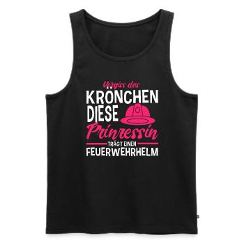 Vergiss Das Krönchen Diese Prinzessin - Männer Premium Bio Tank Top - Schwarz - Vorne - AI Model Male 178 light (178cm)