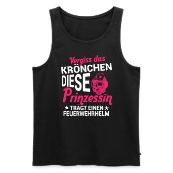 Vergiss Das Krönchen Diese Prinzessin - Männer Premium Bio Tank Top - Schwarz - Vorne - AI Model Male 178 light (178cm)