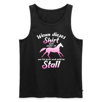 Wenn Dieses Shirt Noch Sauber Ist War Ich Heute - Männer Premium Bio Tank Top - Schwarz - Vorne - Michal (187cm)