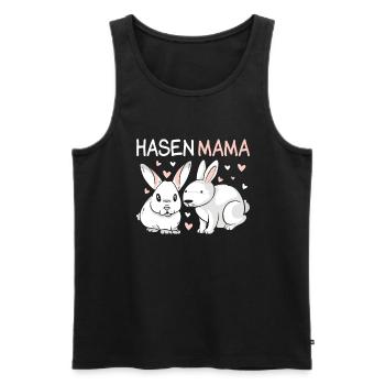 Hasen Mama Motiv Niedliches Häschen Motiv Für - Männer Premium Bio Tank Top - Schwarz - Vorne - Michal (187cm)