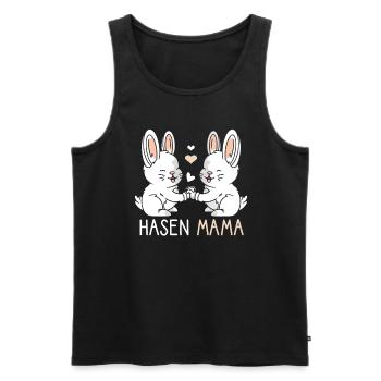 Hasen Mama Motiv Niedliches Häschen Motiv Für - Männer Premium Bio Tank Top - Schwarz - Vorne - Michal (187cm)