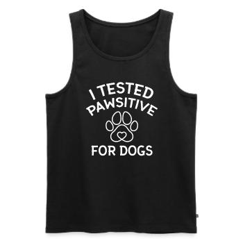 Ich Habe Pawsitive Für Hundehundliebhaber - Männer Premium Bio Tank Top - Schwarz - Vorne - AI Model Male 178 light (178cm)