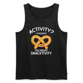 Sweet snacks and food-lovers snacks - Men's Premium Organic Tank Top - black - Front - AI Model Male 178 light (178cm)