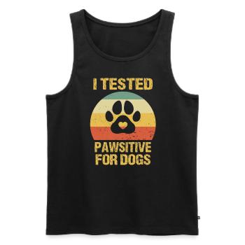 Ich Habe Pawsitive Für Hundehundliebhaber - Männer Premium Bio Tank Top - Schwarz - Vorne - AI Model Male 178 light (178cm)