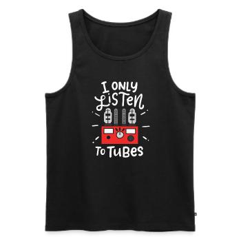 Analog Vakuum Tube Retro 80er 90er Motto-Party - Männer Premium Bio Tank Top - Schwarz - Vorne - AI Model Male 178 light (178cm)
