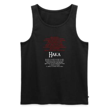 Haka Dance Maori Neuseeland Rugby Tradition Fan - Männer Premium Bio Tank Top - Schwarz - Vorne - Michal (187cm)