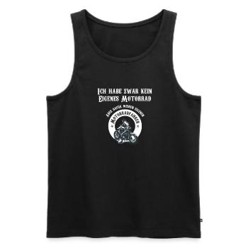Ich Habe Zwar Nicht Mein Eigenes Motorrad | - Männer Premium Bio Tank Top - Schwarz - Vorne - AI Model Male 178 light (178cm)