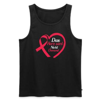 Das Herz Wird Nicht Dement Altenpfleger Demenz - Männer Premium Bio Tank Top - Schwarz - Vorne - Michal (187cm)