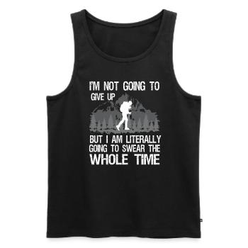 Wanderer Naturliebe Wandern Wandern Natur - Männer Premium Bio Tank Top - Schwarz - Vorne - Michal (187cm)