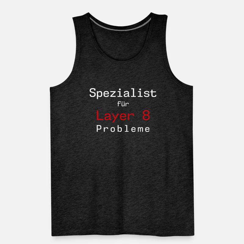 Layer 8 Problem Sysadmin Tech Support Männer Premium Bio Tank Top