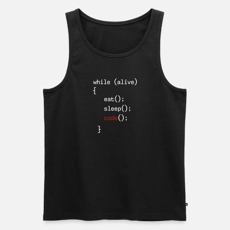 Administrator Coding Geek Programmer - Men's Premium Organic Tank Top - black