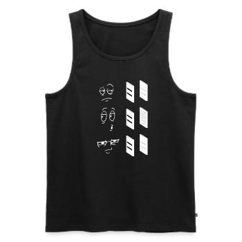 Quantum Physics Physics Study Motive - Men's Premium Organic Tank Top - black - Front - AI Model Male 178 light (178cm)