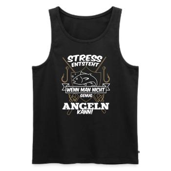 Fischer Spruch Angelmotiv Geschenk Hobbyangler - Männer Premium Bio Tank Top - Schwarz - Vorne - Michal (187cm)