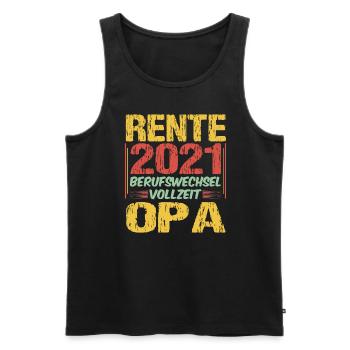 Ruhestand Spruch Renteneintritt Geschenk Opa - Männer Premium Bio Tank Top - Schwarz - Vorne - AI Model Male 178 light (178cm)
