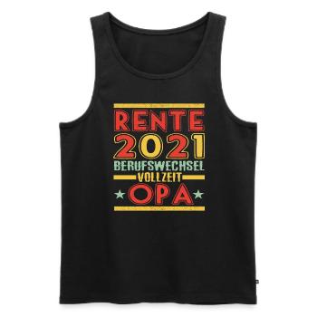 Rente Opa Geschenk Großvater Ruhestand Spruch - Männer Premium Bio Tank Top - Schwarz - Vorne - AI Model Male 178 light (178cm)