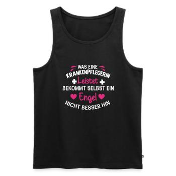 Lustiges Krankenschwester Pflegerin Geschenk - Männer Premium Bio Tank Top - Schwarz - Vorne - Michal (187cm)