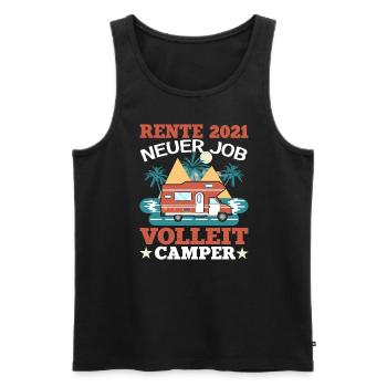 Ruhestand 2021 Rente Camper Wohnwagen - Männer Premium Bio Tank Top - Schwarz - Vorne - Michal (187cm)