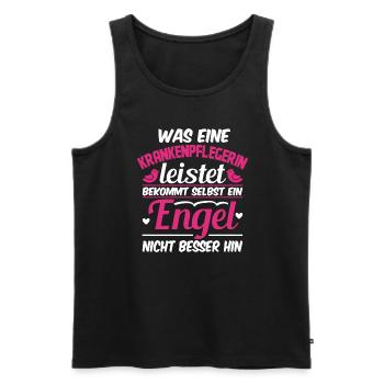 Lustiges Krankenpflegerin Pflege Beruf Geschenk - Männer Premium Bio Tank Top - Schwarz - Vorne - Michal (187cm)