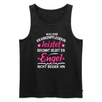 Geschenk Pflegerin Pflege Krankenpflegerin - Männer Premium Bio Tank Top - Schwarz - Vorne - Michal (187cm)