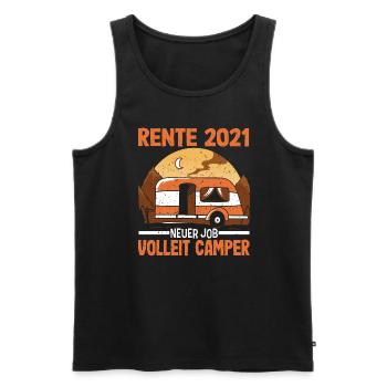 Rente 2021 Renteneintritt Camping Camper - Männer Premium Bio Tank Top - Schwarz - Vorne - AI Model Male 178 light (178cm)