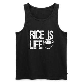 Reis Ist Leben Philippinen Filipino Pinoy Geschenk - Männer Premium Bio Tank Top - Schwarz - Vorne - AI Model Male 178 light (178cm)