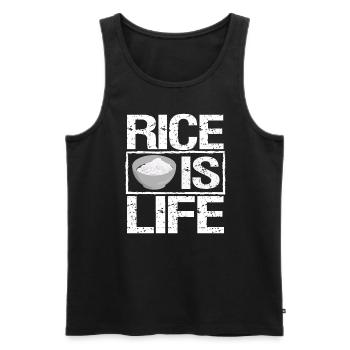 Reis Ist Leben Philippinen Filipino Pinoy Geschenk - Männer Premium Bio Tank Top - Schwarz - Vorne - AI Model Male 178 light (178cm)