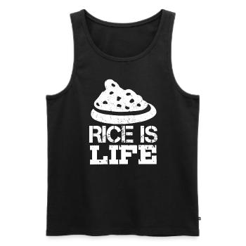 Reis Ist Leben Philippinen Filipino Pinoy - Männer Premium Bio Tank Top - Schwarz - Vorne - AI Model Male 178 light (178cm)