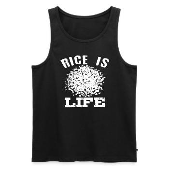 Reis Ist Leben Philippinen Filipino Pinoy Geschenk - Männer Premium Bio Tank Top - Schwarz - Vorne - AI Model Male 178 light (178cm)
