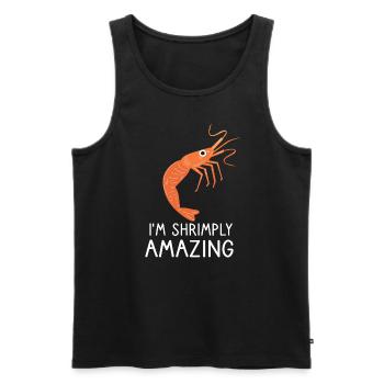 Shrimp Garnelenzüchter Garnele Lobster Spruch - Männer Premium Bio Tank Top - Schwarz - Vorne - Michal (187cm)