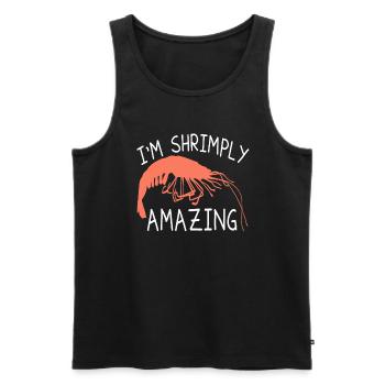 Shrimp Garnelenzüchter Garnele Lobster Spruch - Männer Premium Bio Tank Top - Schwarz - Vorne - Michal (187cm)