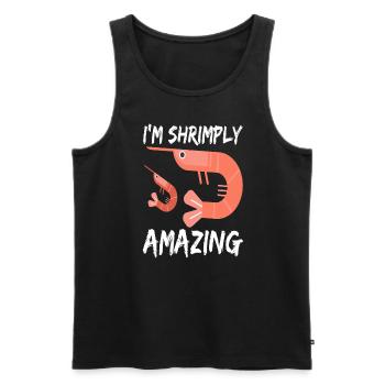 Shrimp Garnelenzüchter Garnele Lobster Spruch - Männer Premium Bio Tank Top - Schwarz - Vorne - Michal (187cm)