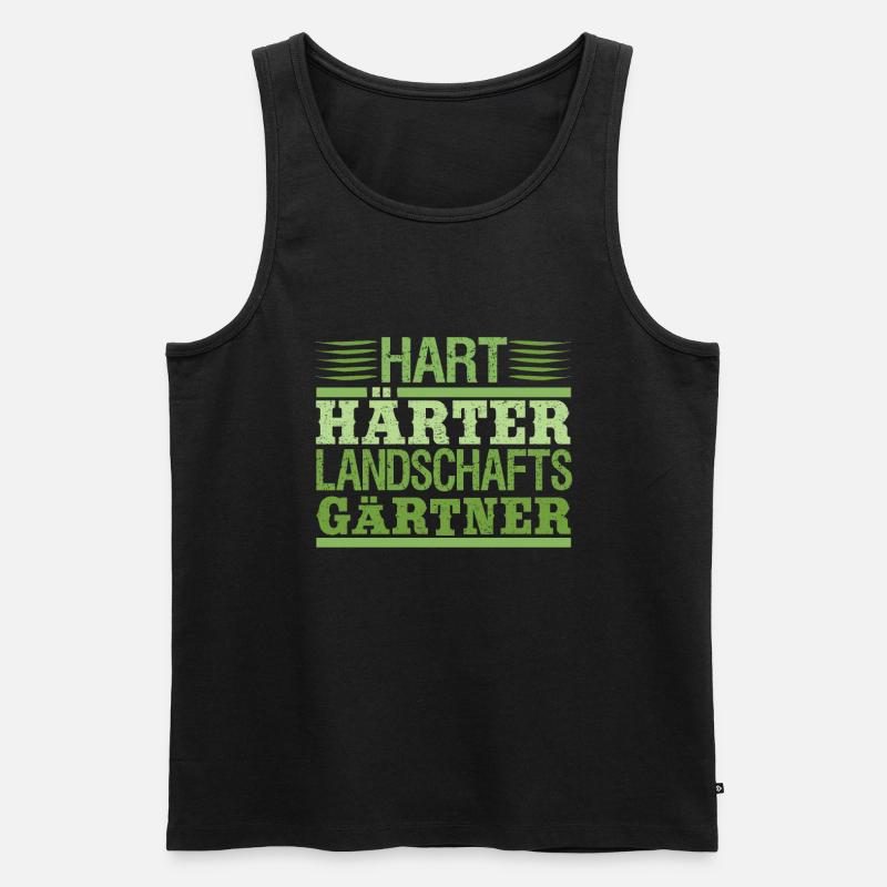 Hart Härter Landschaftsgärtner | Hobbygärtner - Männer Premium Bio Tank Top - Schwarz