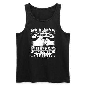 Stolz Opa und Enkelin Partnerlook Spruch Geschenk - Männer Premium Bio Tank Top - Schwarz - Vorne - Michal (187cm)