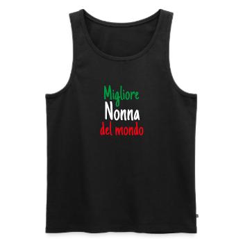 Migliore Nonna Del Monde Beste Großmutter - Männer Premium Bio Tank Top - Schwarz - Vorne - Michal (187cm)