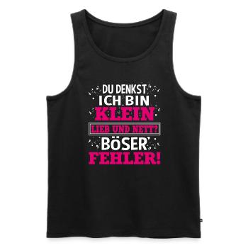 Niedliches Geschenk Frauen Mädchen Kampfzwerg - Männer Premium Bio Tank Top - Schwarz - Vorne - AI Model Male 178 light (178cm)