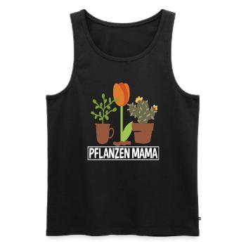 Lustiges Gärtnerin Pflanzen Mama Spruch Garten - Männer Premium Bio Tank Top - Schwarz - Vorne - Michal (187cm)
