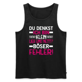 Süßes Geschenk für Kleine Freundin Schwester - Männer Premium Bio Tank Top - Schwarz - Vorne - AI Model Male 178 light (178cm)