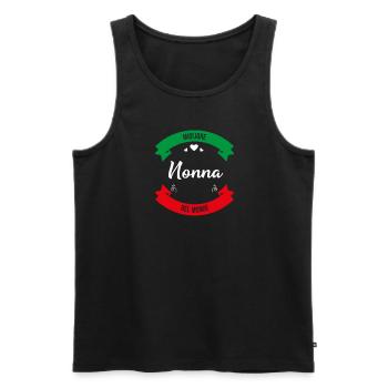 Beste Nonna Italienische Oma Spruch Italien - Männer Premium Bio Tank Top - Schwarz - Vorne - Michal (187cm)