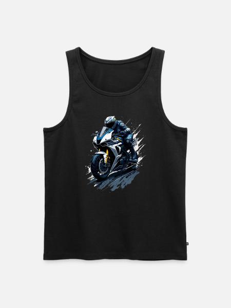 Sport motorcycle illustration - Men's Premium Organic Tank Top - black