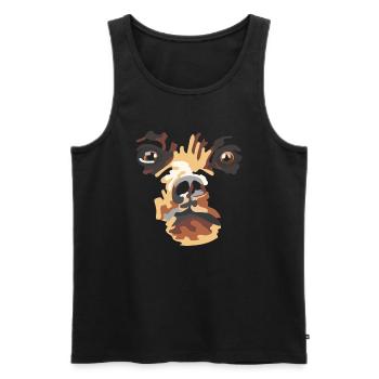 Bär Grizzly Gesicht Portrait - Männer Premium Bio Tank Top - Schwarz - Vorne - AI Model Male 178 light (178cm)