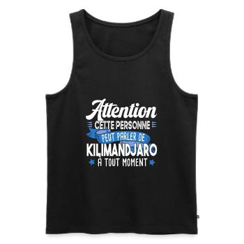 Kilimandjaro 2022 Montagne Tanzanie Afrique - Débardeur bio Premium Homme - noir - Devant - Michal (187cm)