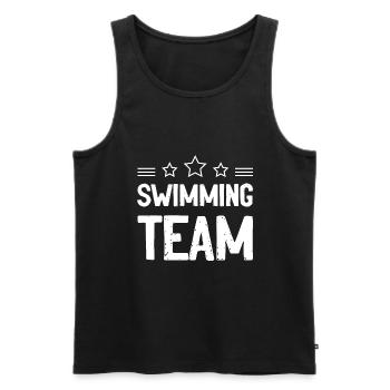 Équipe de natation - Débardeur bio Premium Homme - noir - Devant - AI Model Male 178 light (178cm)